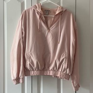 Forever 21 pink windbreaker hoodie size small